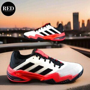 Adidas Barricade 13 Tennis Shoes Pickleball White Black IH2558 - Men's Size 12